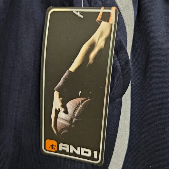 AND1 Athletic Pants Navy Blue Child's Size Small 6-7 Joggers Pockets NWT - Picture 4 of 11